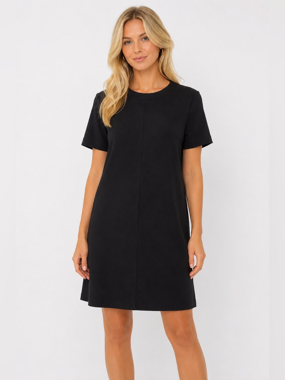 rag & bone Black Short-Sleeve Mini Shift Dress Small